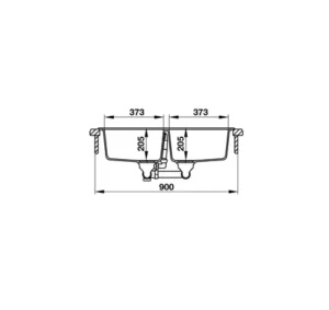 CHẬU GRANSTONE HAFELE HS19-GEN2R90 MÀU XÁM 570.35.580 - kt2