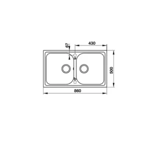 CHẬU GRANSTONE HAFELE HS19-GEN2R90 MÀU XÁM 570.35.580 - kt3