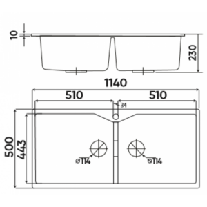 Chậu rửa KAFF GRANITE KF-LAC1 - lac1 3 650x650 2