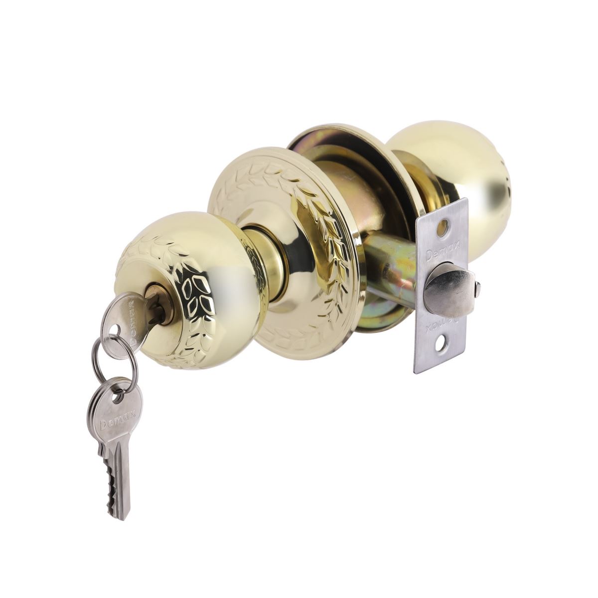 Khóa cơ tay nắm tròn Demax LK801 PB - lk80120pb201