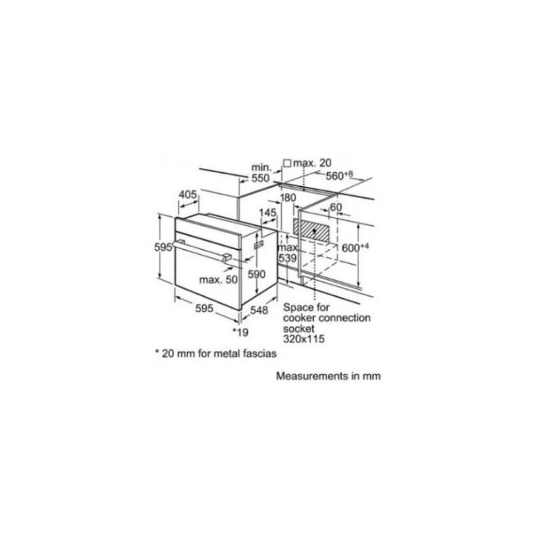 Lò nướng Seri 4 Bosch HBA13B254A - llo nuong bosch hba13b254a