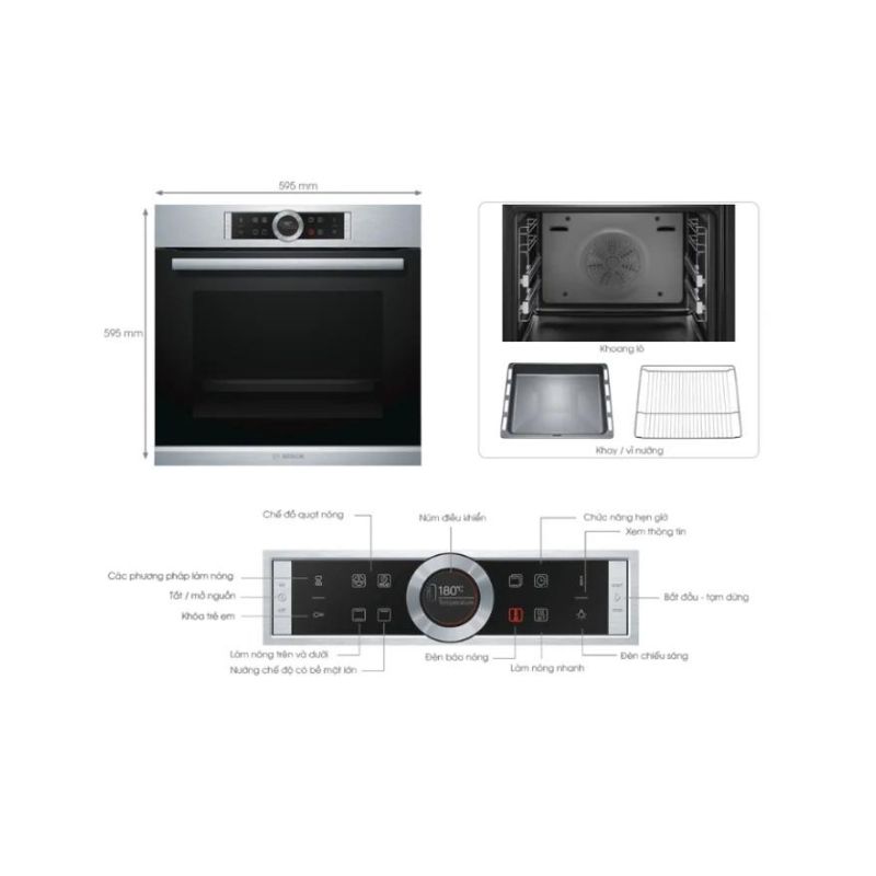 Lò nướng Bosch HBG634HS1 Seri 8 - lo nuong bosch hbg634hs1