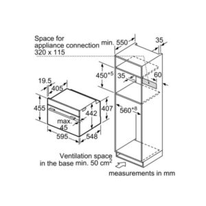 LÒ NƯỚNG KẾT HỢP VI SÓNG ÂM TỦ BOSCH CMG633BS1B SERIES 8 - lo nuong kem vi song bosch cmg633bs1b 1