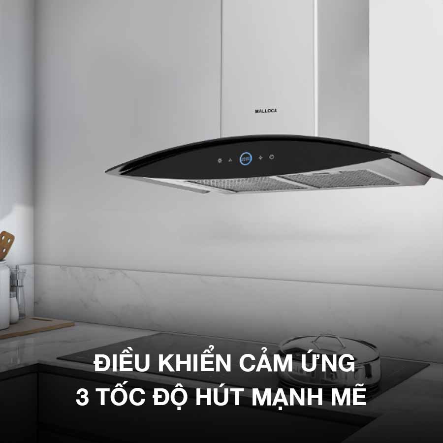 MÁY HÚT KHÓI KHỬ MÙI ÁP TƯỜNG MALLOCA MC 7018HS