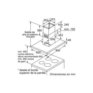 Máy hút mùi đảo Bosch DIB091K50 - may hut mui dao bosch dib091k50 1