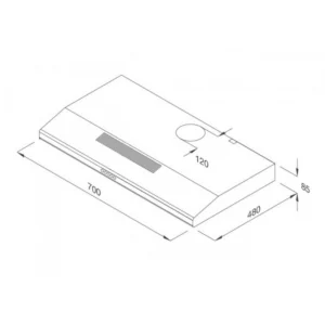 MÁY HÚT KHỬ MÙI MALLOCA CLASSIC H107W - may hut mui khoi malloca h107w h107w 2