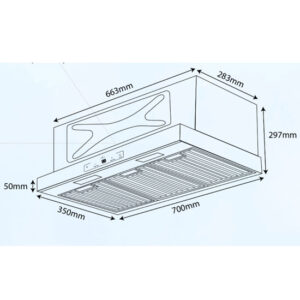 MÁY HÚT MÙI ÂM TỦ KOCHER TURBO SERIES X MODEL X-350N - may hut mui kocher turbo series x350n 2