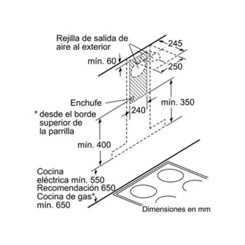 Máy hút mùi treo tường Bosch DWB07W651 - may hut mui treo tuong bosch dwb07w651 1