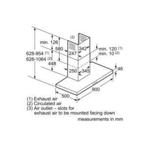Máy hút mùi treo tường Bosch DWB091K50 - may hut mui treo tuong bosch dwb091k50 1