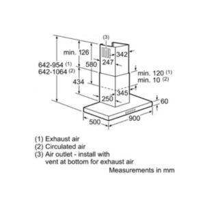 Máy hút mùi treo tường Bosch DWB66BC50 - may hut mui treo tuong bosch dwb66bc50 1 1