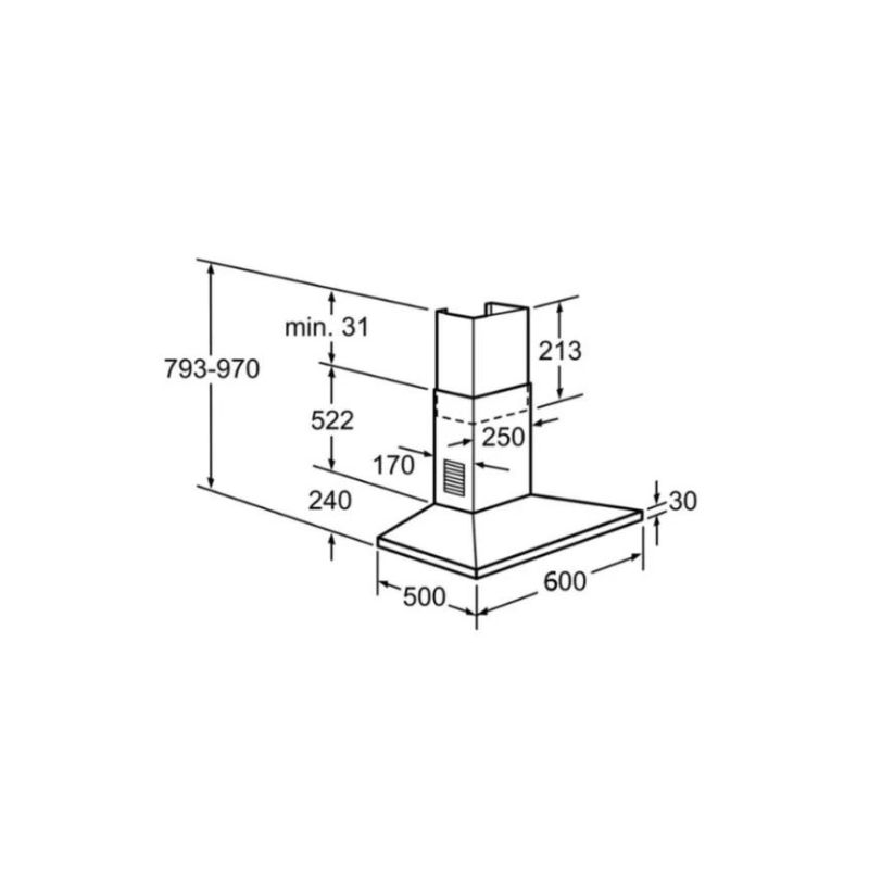 Máy hút mùi và khói Bosch DWW061451 - may hut mui va khoi bosch dww061451 1