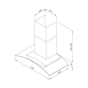 Máy hút khử mùi áp tường MC 1070 - mc 1070