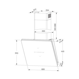 Máy hút khói khử mùi áp tường MC 60GT-B - mc 60gt b