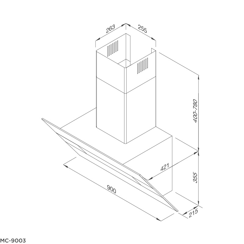 MÁY HÚT KHÓI KẾT HỢP KHỬ MÙI MALLOCA MC-9003 - mc 9003