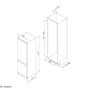 Tủ lạnh âm tủ MF-241BCD - mf 241bcd