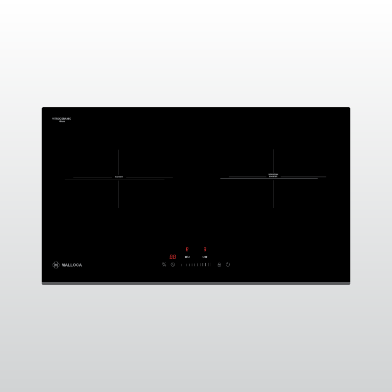 BẾP KÍNH ÂM 1 ĐIỆN VÀ 1 TỪ MALLOCA MH-732 IRN