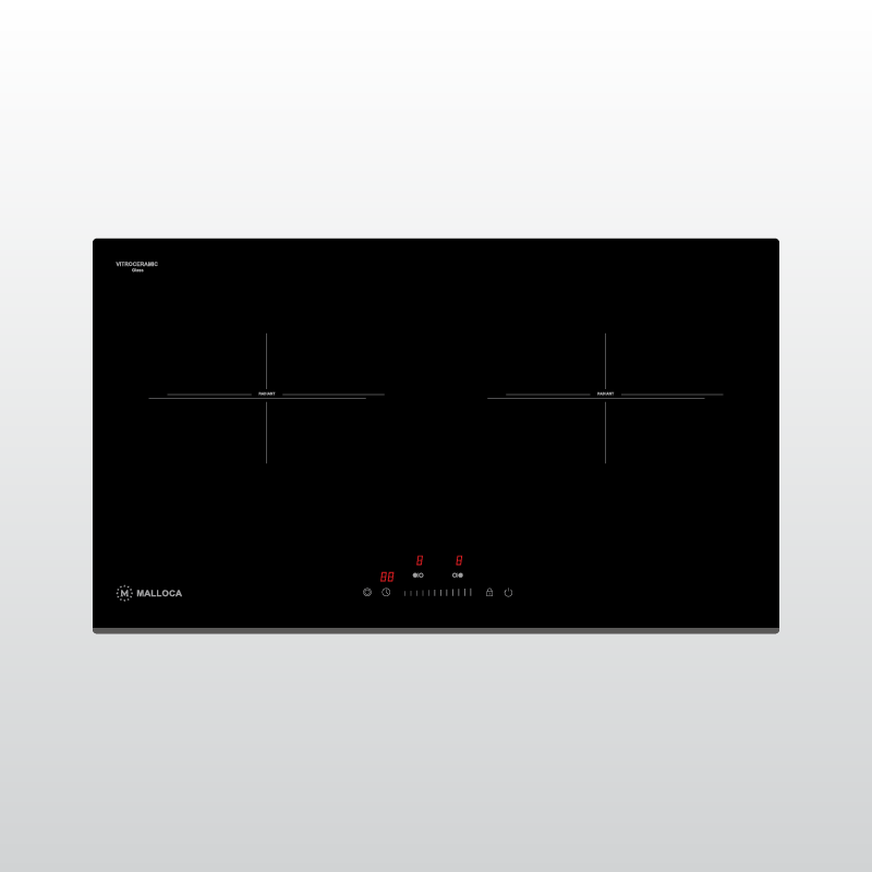HÌNH ẢNH THỰC TẾ CỦA BẾP KÍNH ÂM 2 ĐIỆN MALLOCA MH-732 RN