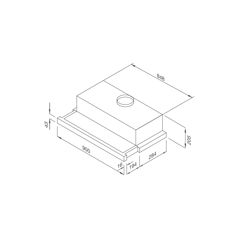 MÁY HÚT KHÓI KHỬ MÙI ÂM TỦ MALLOCA MH 90SMC - mh 90smc 1