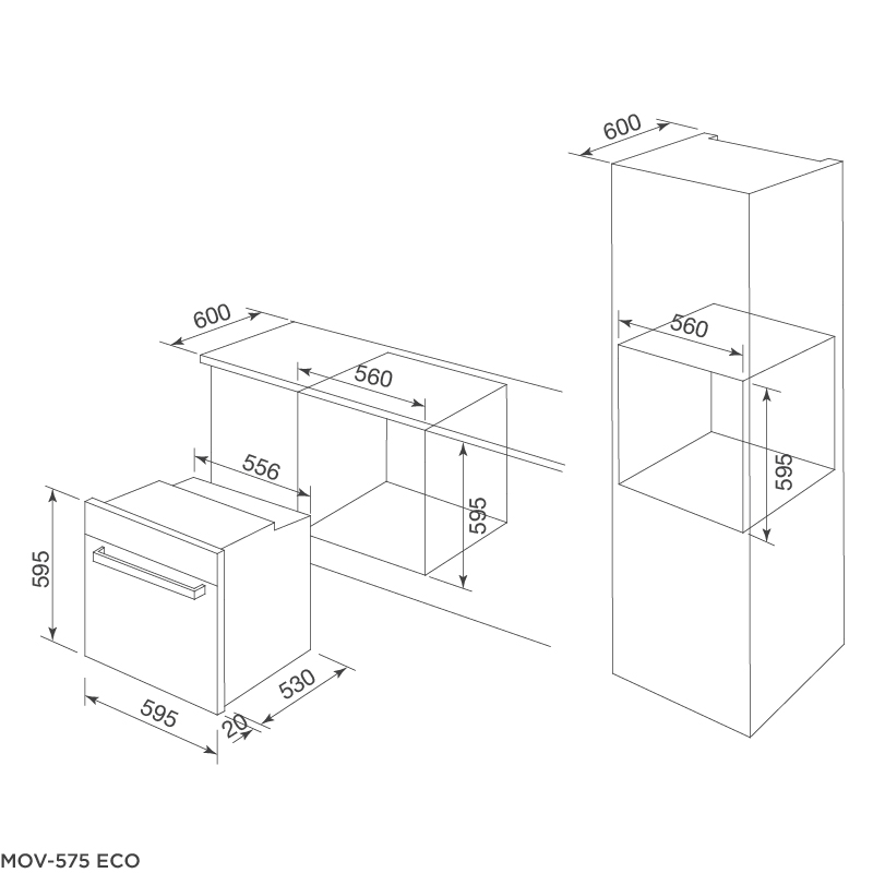 Lò nướng âm tủ MOV-575 ECO - mov 575 eco