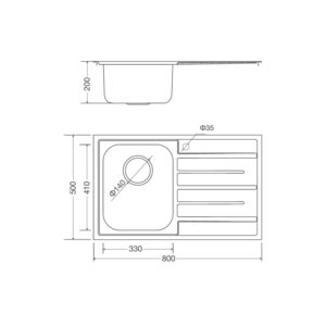 CHẬU RỬA CHÉN MALLOCA MS 1017 NEW - ms 1017