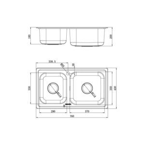 Chậu rửa chén MS 2076EP - ms 2076e