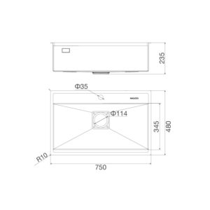 CHẬU RỬA CHÉN MALLOCA MS 6302ST - ms 6302 st