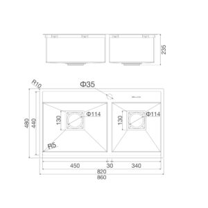 CHẬU RỬA CHÉN MALLOCA MS 6304 ST - ms 6304 stms 6304 st