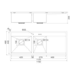 Chậu rửa chén MS 6306 ST - ms 6306 st