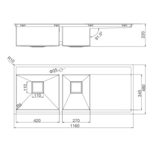 CHẬU RỬA CHÉN MALLOCA MS 6306T - ms 6306t