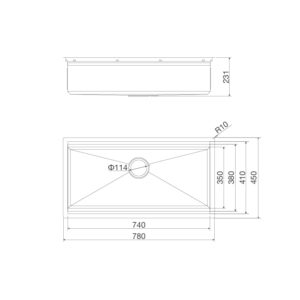 CHẬU RỬA CHÉN MALLOCA SLIDE MS 781 - ms 781