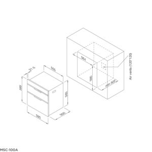 Máy sấy chén dĩa âm tủ MSC-100A - msc 100a