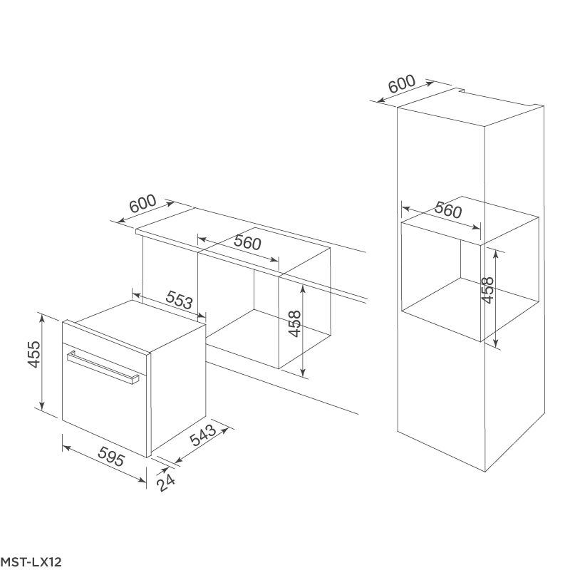 Lò hấp kết hợp nướng MST-LX12 - mst