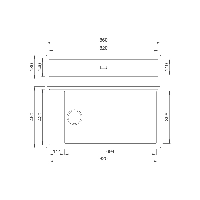 CHẬU ĐÁ MALLOCA MYST K83S - MYST K83L - myst k83s myst k83l