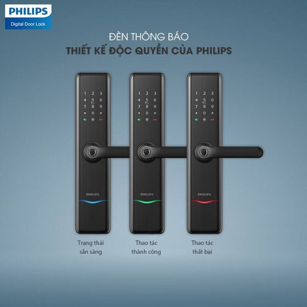 Khóa cửa điện tử Philips 7300 app wifi - philips 7300 thiet ke doc quyen