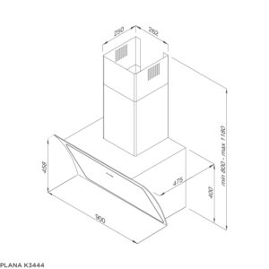 MÁY HÚT KHÓI KẾT HỢP KHỬ MÙI MALLOCA PLANA K3444 - plana k3444