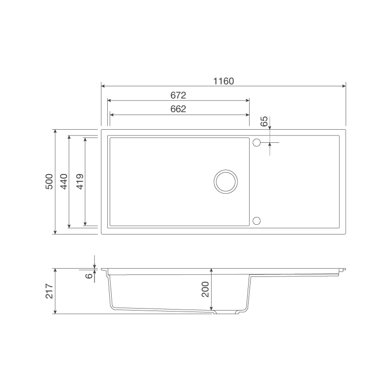 CHẬU ĐÁ MALLOCA SENSE K82 - sense k82