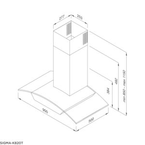 MÁY HÚT KHỬ MÙI ÁP TƯỜNG MALLOCA SIGMA-K820T - sigma k820t