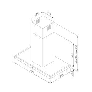 MÁY HÚT KHÓI KHỬ MÙI KẾT HỢP TREO ĐỘC LẬP MALLOCA SLIM K-4250 - slim k4250