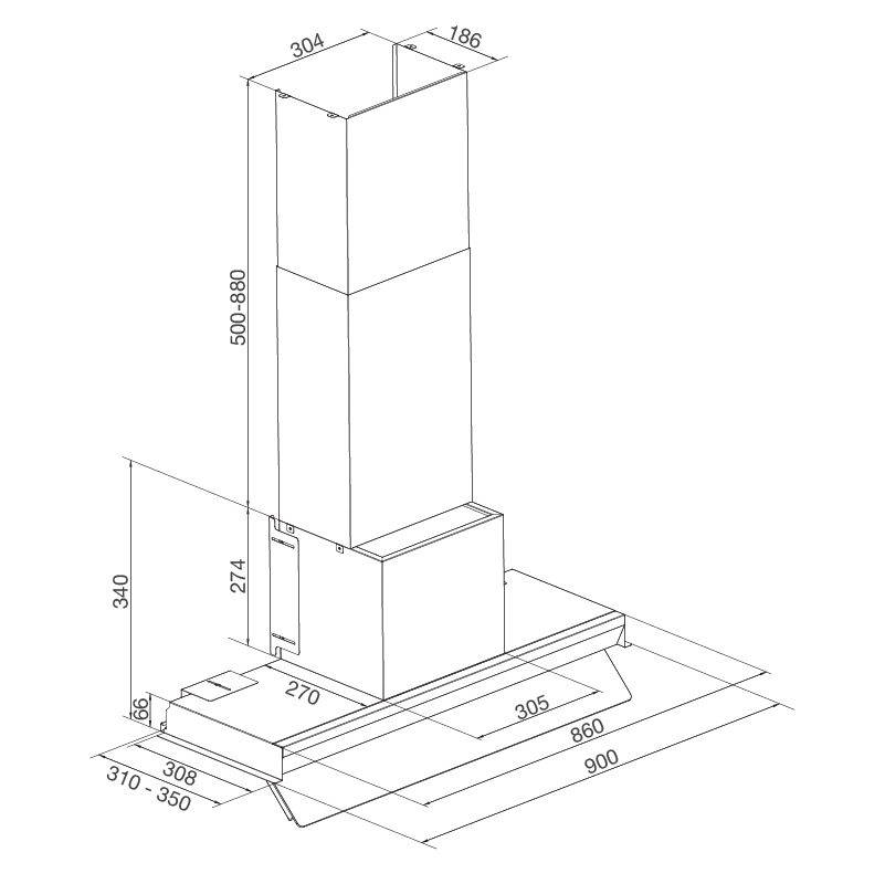 MÁY HÚT KHÓI KHỬ MÙI ÂM TỦ MALLOCA SPACE MH 900SP - space mh 900sp