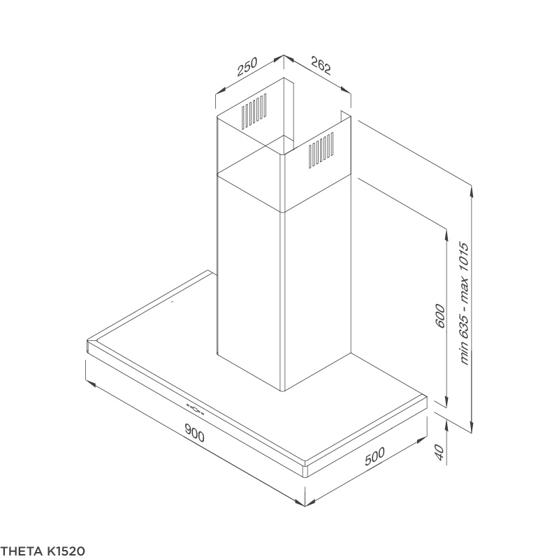 MÁY HÚT KHÓI KHỬ MÙI MALLOCA THETA K1520 - theta k1520