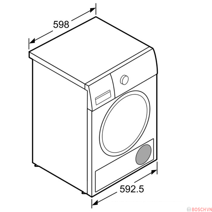 MÁY GIẶT BOSCH 10KG WGG254A0SG CÔNG NGHỆ IDOS - thong so ky thuat cua may giat bosch cua truoc wgg254a0sg 1