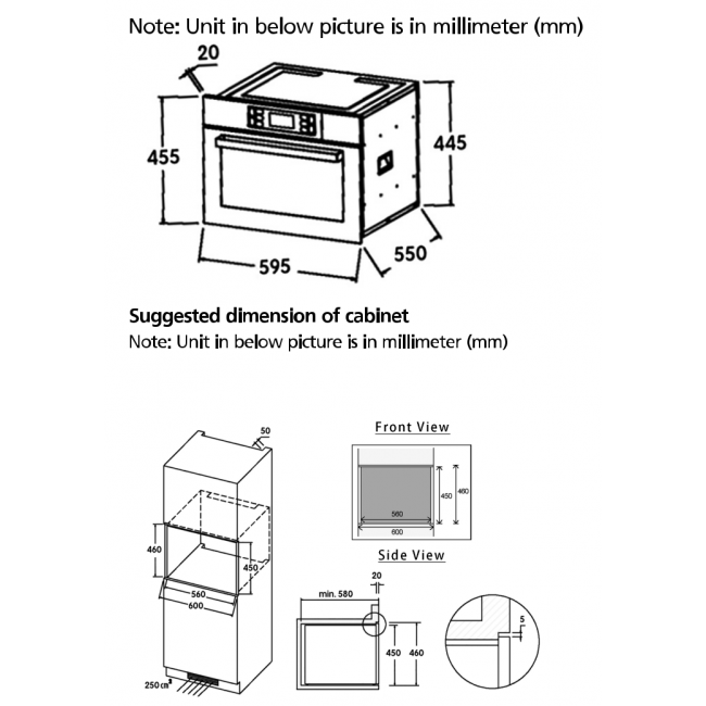 Lò Hấp Kết Hợp Nướng KAFF KF-ST56LXR - thong so lo nc6b0c6a1ng ket hop hap kaff 650x650 1 2