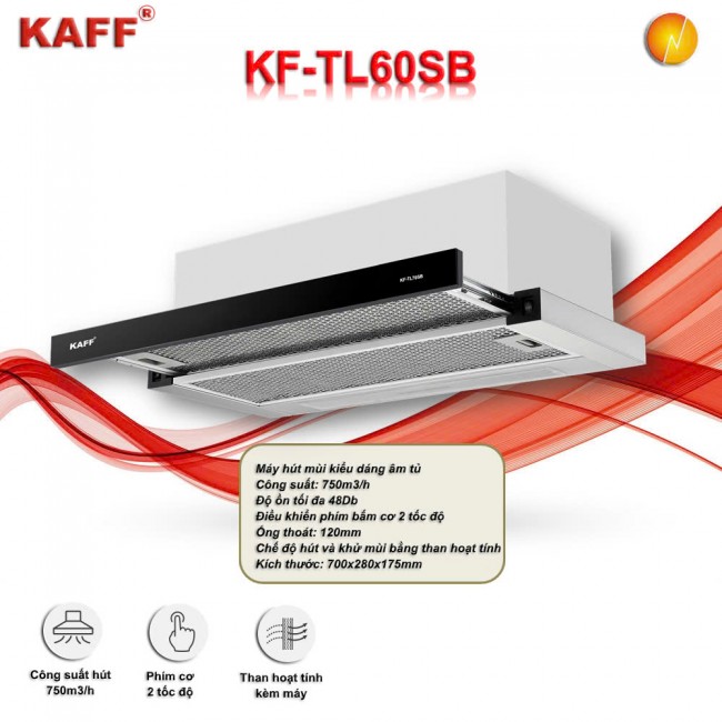 MÁY HÚT MÙI ÂM TỦ KAFF KF-TL60SB NEW