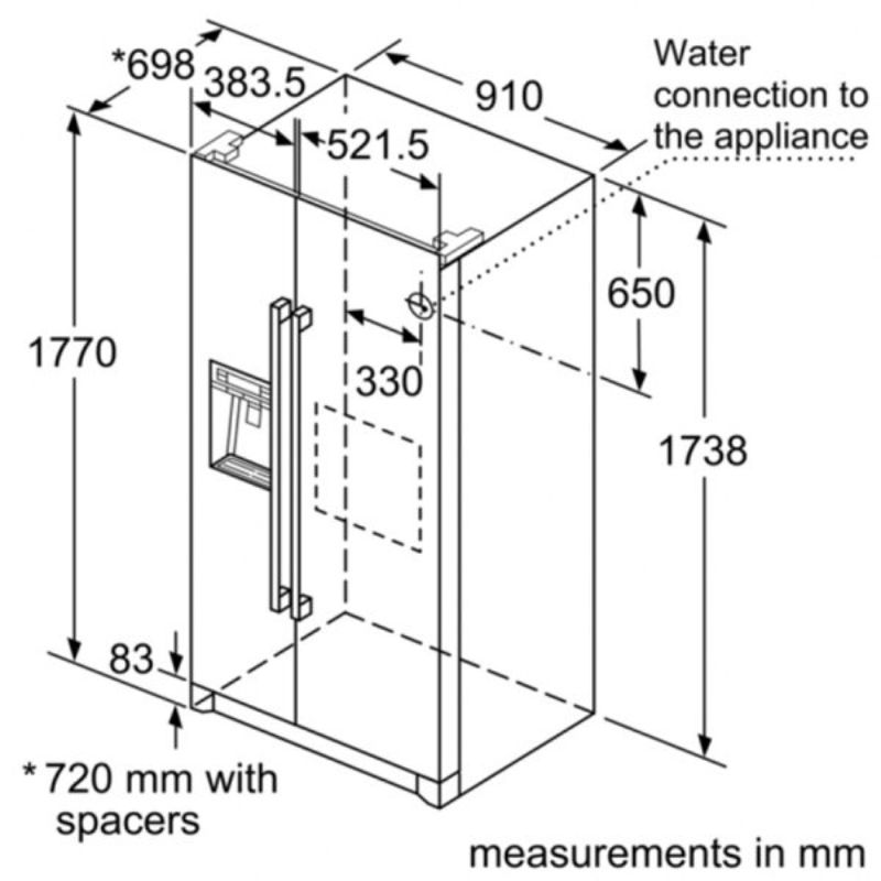 Tủ lạnh side by side Bosch KAG90AI20G - tu lanh side side bosch kag90ai20g 1 1 1
