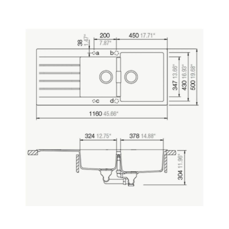 Chậu rửa chén bát Bosch HMH.SIGNUS D-200 màu đen xám - untitled design 2023 09 20t113722 048