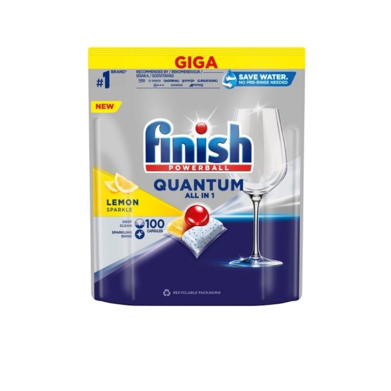 Viên rửa bát Finish Quantum All In One 100 viên - vien rua bat finish quantum all in one 100 vien huong chanh