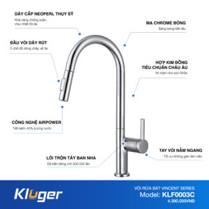 VÒI RỬA CHÉN KLUGER KLF0003C - voi bep kluger klf0003c