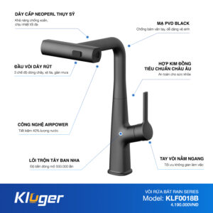 VÒI RỬA CHÉN KLUGER KLF0018B - voi bep kluger klf0018b