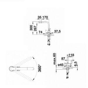 Vòi rửa bát Bosch Blanco FONTAS II Chrome 523128 - voi rua bat bosch blanco fontas ii chrome 523128 2