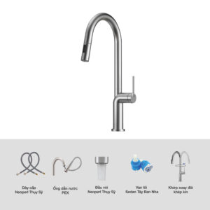 VÒI RỬA CHÉN KLUGER KLF0020S - voi rua bat kluger klf0020s smooth phu kien